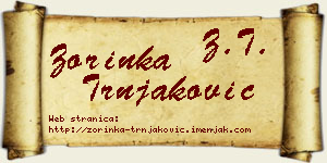 Zorinka Trnjaković vizit kartica